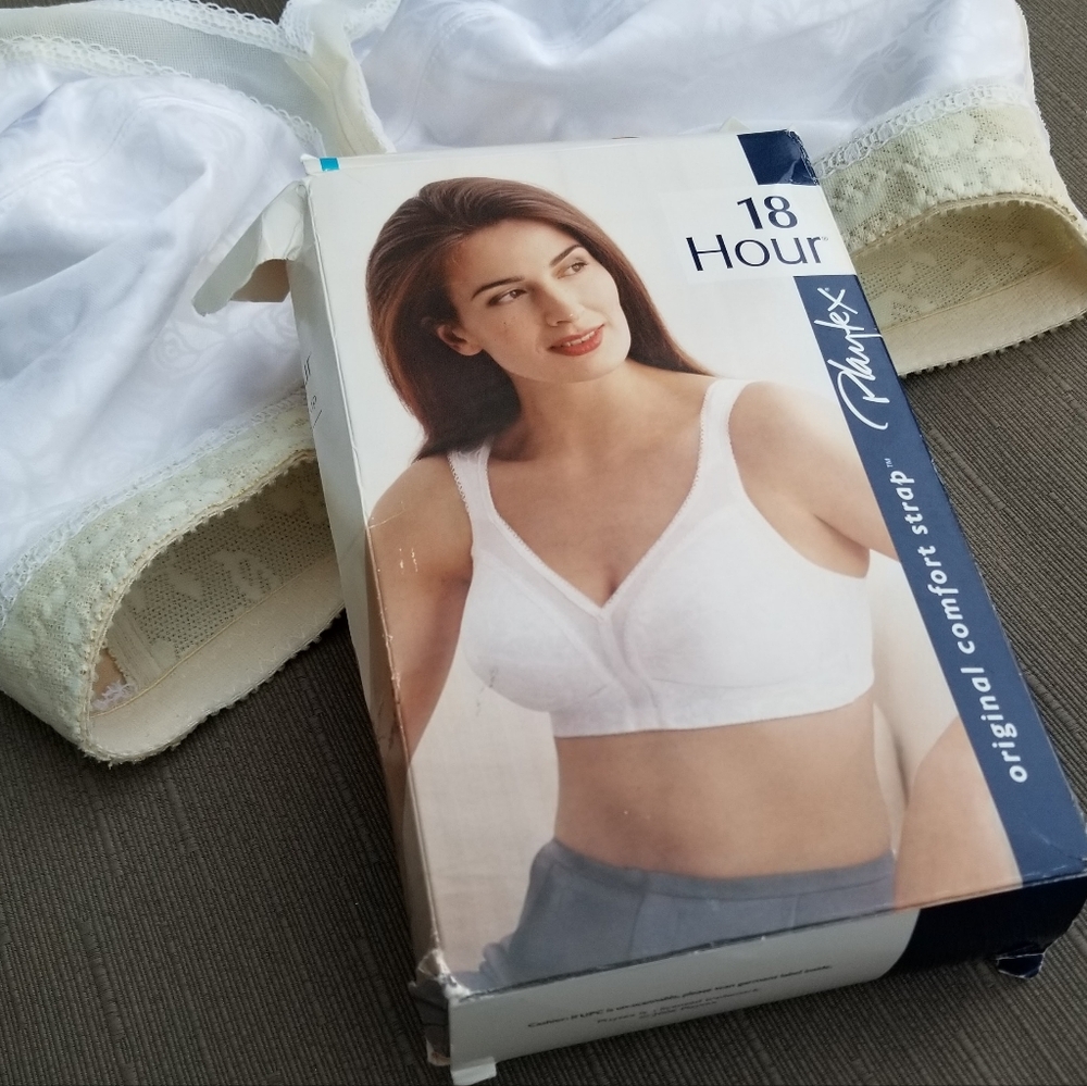NEW Playtex Women 18 Hour Bra 40DDD 40F Original Comfort Strap Wirefree White
